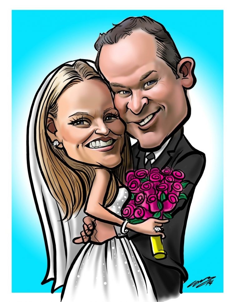 karikatur kartun pernikahan