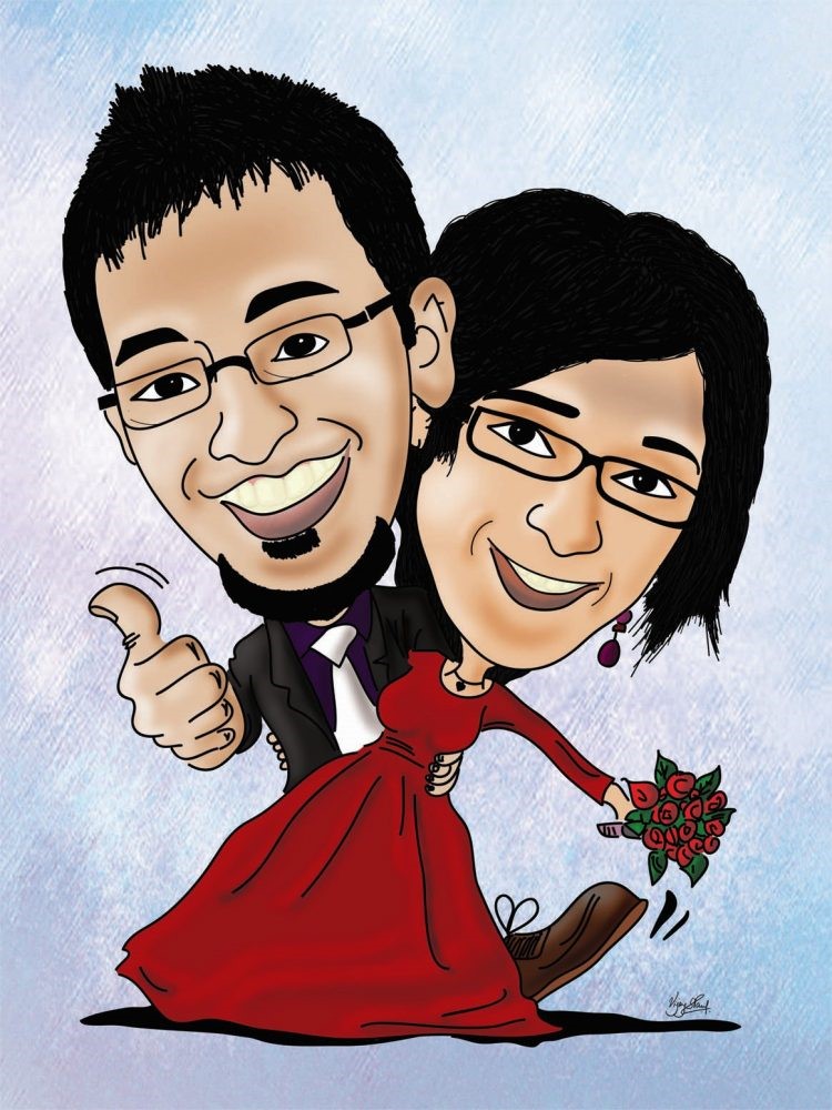 30+ Gambar Karikatur Pernikahan Lucu (Muslimah, Unik, Lucu)