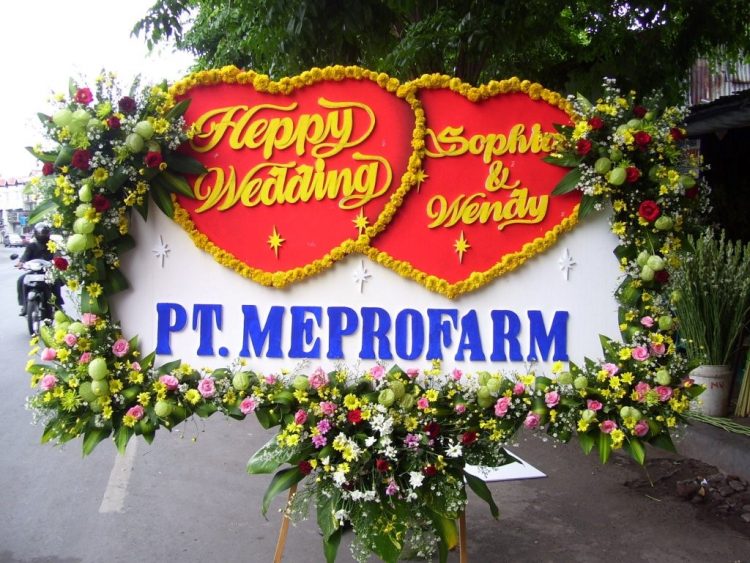 karangan bunga pernikahan di karawang